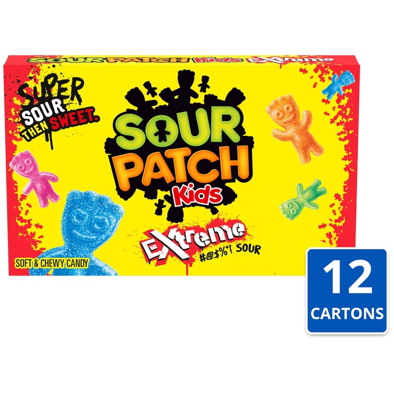 SOUR PATCH KIDS Extreme Sour Soft & Chewy Candy, Bulk Candy, 12 - 3.5 oz Boxes - Image 2